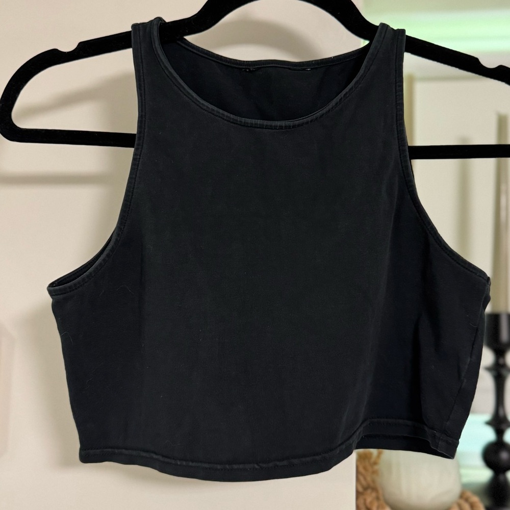 Distressed Cropped Muscle Tank - Women’s
